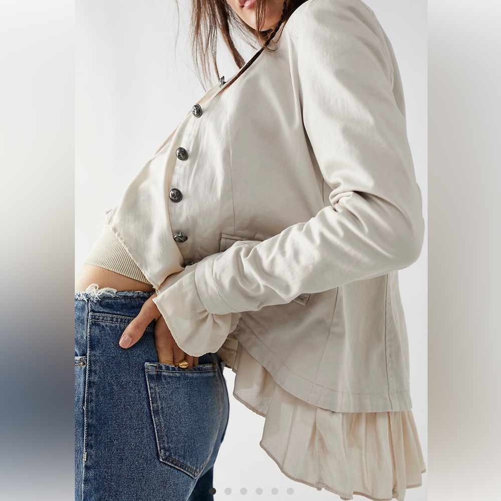 Free people ruffles romance jacket